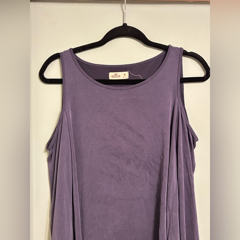 Hollister Cold Shoulder Long Sleeve Top Medium Navy Blue Cutout Lightweight - Picture 11 of 11